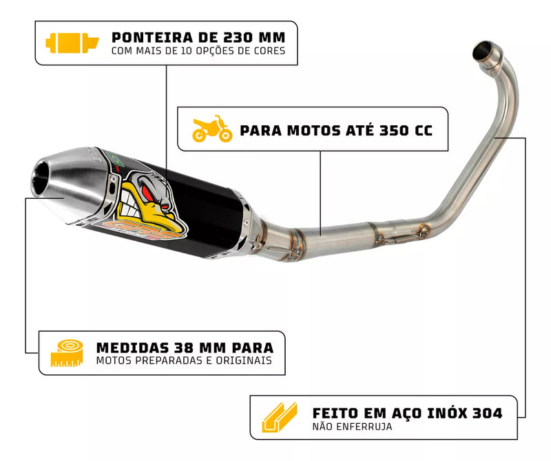 Escape Extreme Hp Cg 150 2009/2015 Sem Bacalhau Curva Padrão