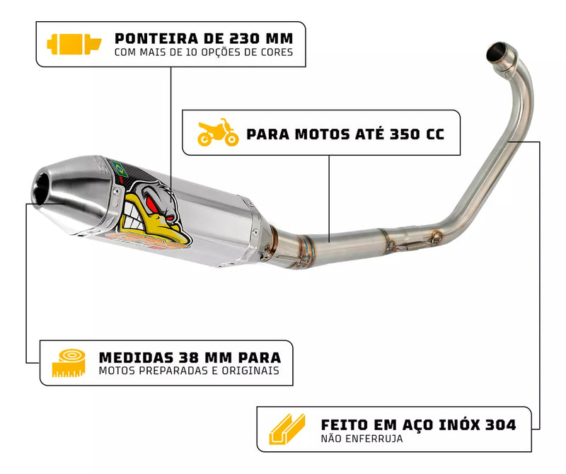 Extreme Hp Cg 150 Fan 2009/2015 Com Bacalhau Curva Padrão