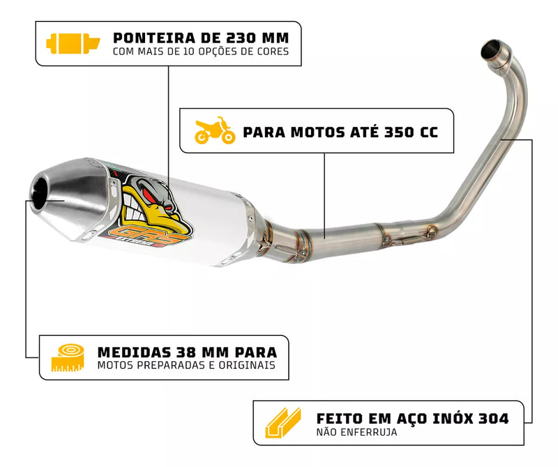 Escape Extreme Hp Cg 150 2004/2008 Sem Bacalhau Curva Padrão