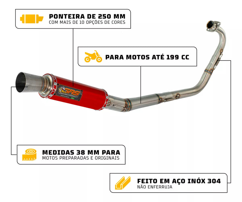 Escapamento Grs Racing Drag Street Bike Pop 110i Todas