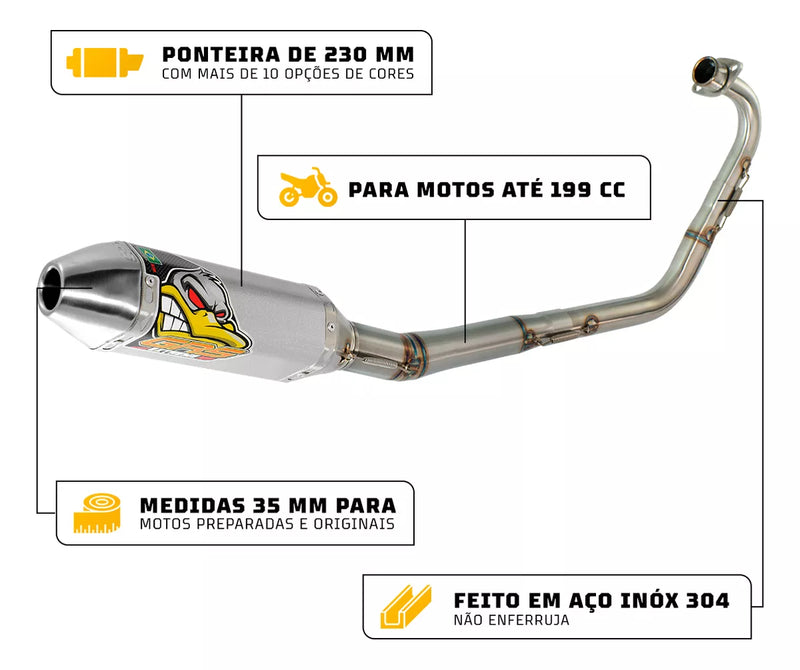 Escape Extreme Hp Cg 125 1976-2008 Sem Bacalhau Curva Fina